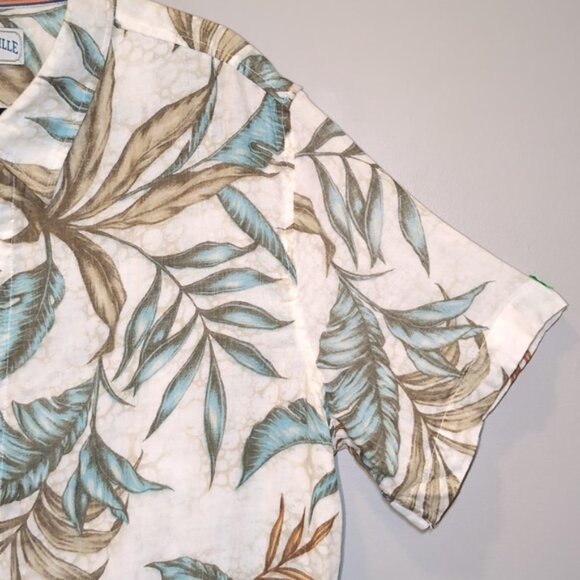 Margaritaville Hawaiian Camp Shirt Short Sleeve Tropical Floral BBQ Beach Resort - Picture 3 of 11